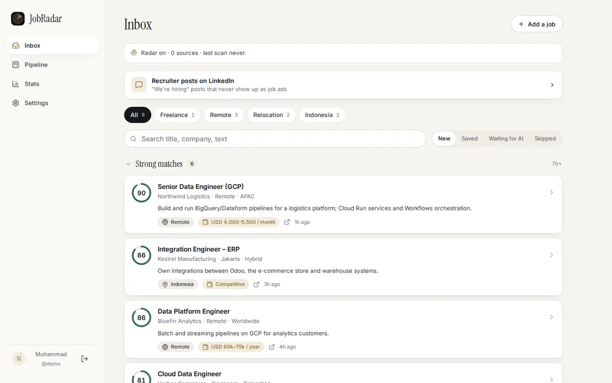 Desktop layout of the same app.
